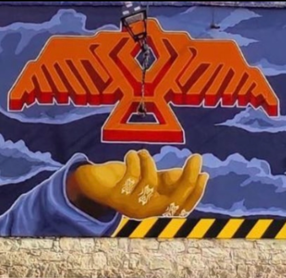 mexico, oaxaca, indigenous, mural, public art, street art, tlacolulokos, rolande souliere, artist